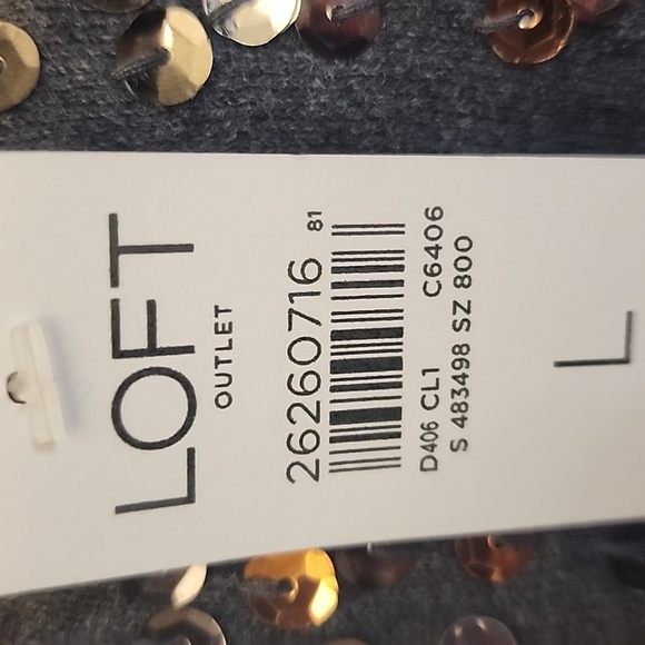 THE LOFT Gray Button up cardigan  Large - Picture 4 of 10